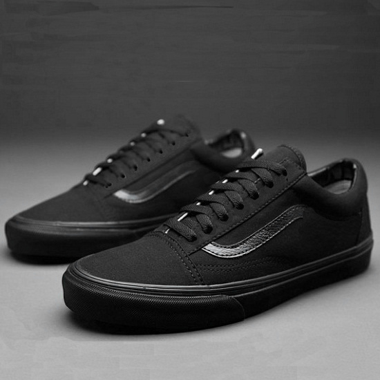 Giày vải sneaker thể thao vss cổ thấp màu full đen - nam