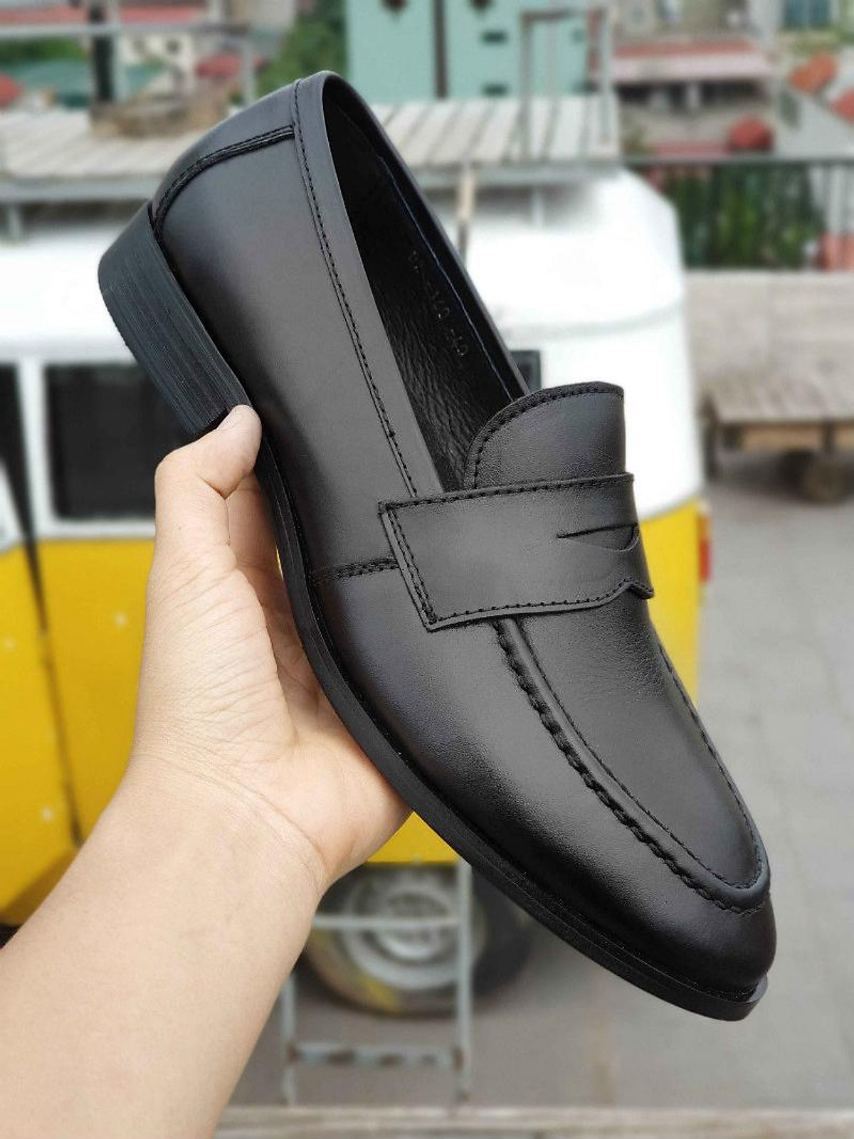 Giày lười nam da pu m624 trẻ trung cao cấp