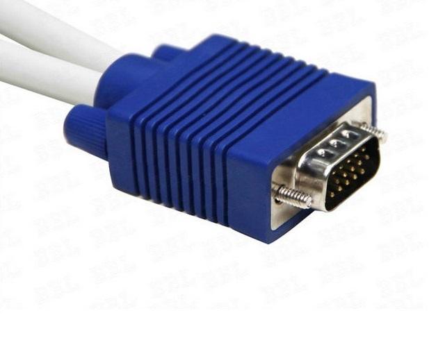 Cáp chia VGA 1 cổng ra 2 cổng (Trắng - Xanh)
