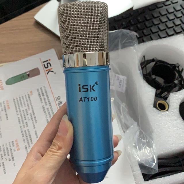 Bộ ComBo Hát Karaoke Thu Âm Online AT100-Chính Hàng Kèm Sound card XOX K10 Bản 2020 Chân Màng Tai Nghe Chup Tai BH 1 nam