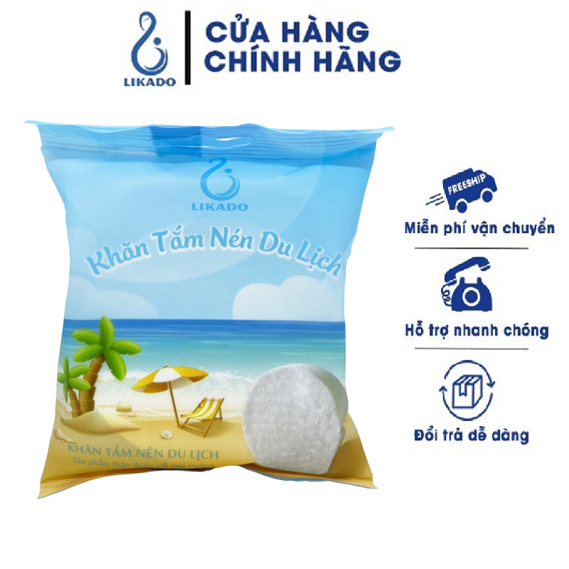 Khăn tắm nén Likado dùng 1 lần kích thước (70 x 140cm)(1 khăn)