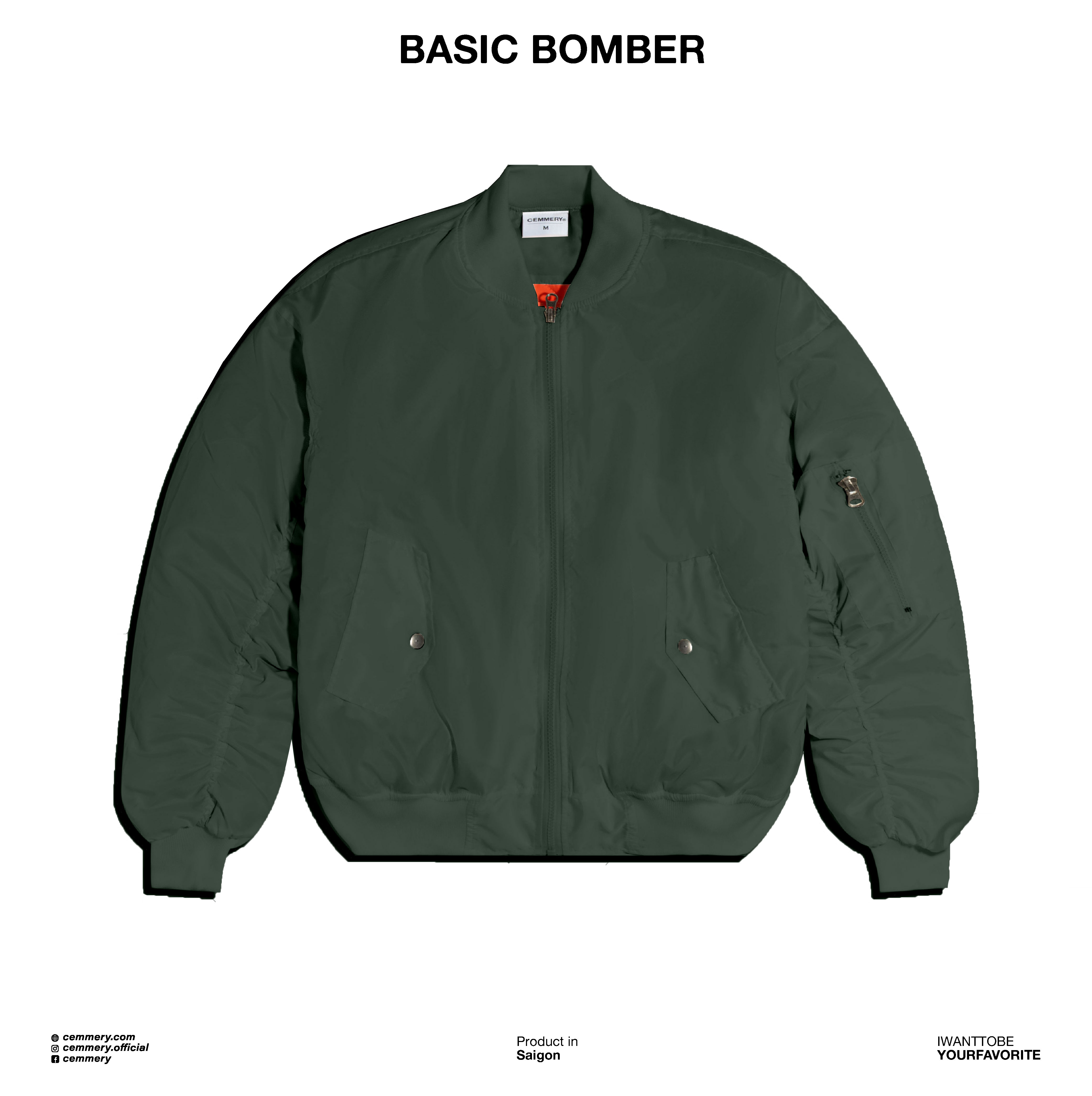 Áo Khoác Bomber LocalBrand Cemmery BASIC BOMBER 4 màu