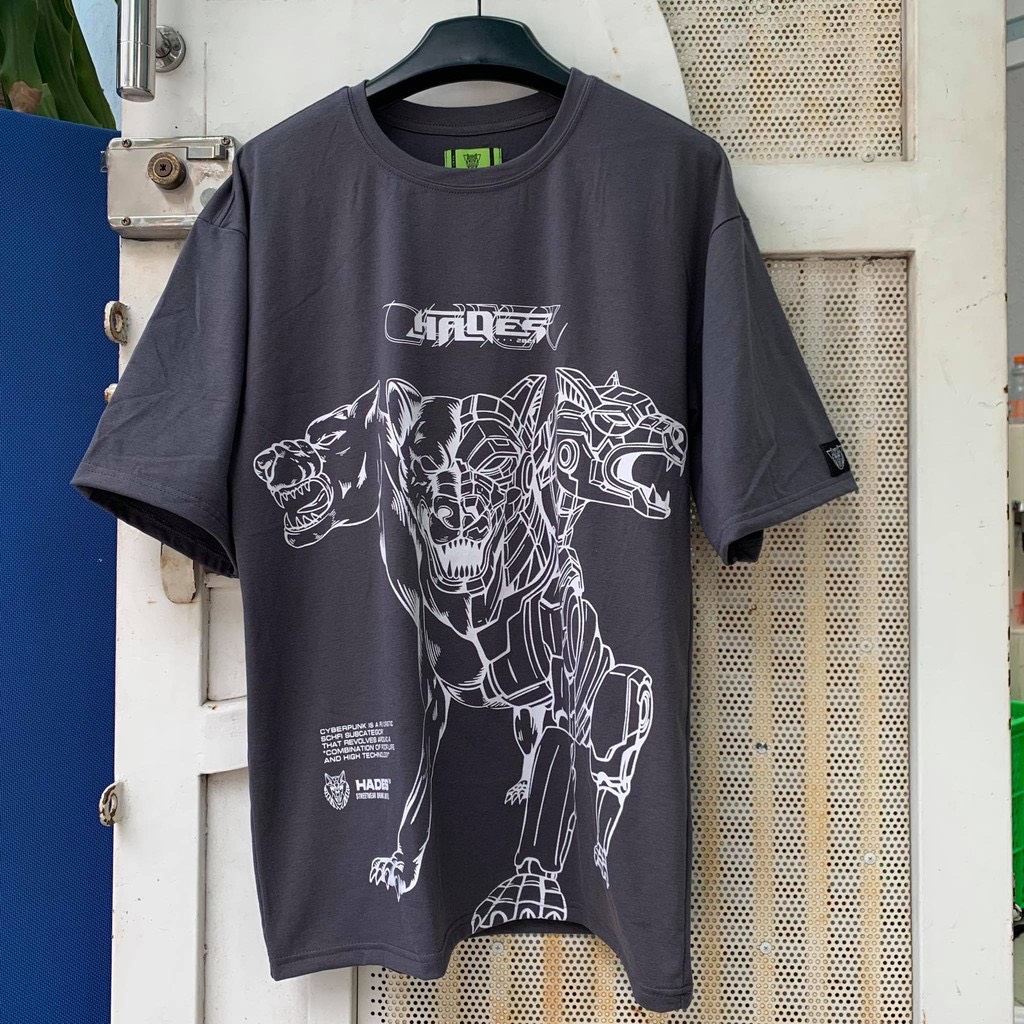 Áo thun tay lỡ form rộng Hades Cerberus Tee phong cách unisex cho cả nam nữ vải wash dày mịn có tem mạc Hades đầy đủ hình in to và cực bền AL119 Thời trang Unisex HCM