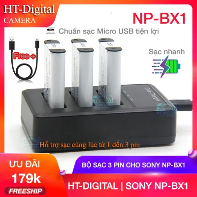 Bộ Sạc Cho Sony NP-BX1 - Bộ sạc pin máy ảnh máy quay Sony DSC-RX100 DSC-RX100II RX100M4 DSC-RX1 DSC-RX1R DSC-HX300 DSC-HX50V DSC-WX300 HDR-AS10 HDR-AS15 DSC-H400