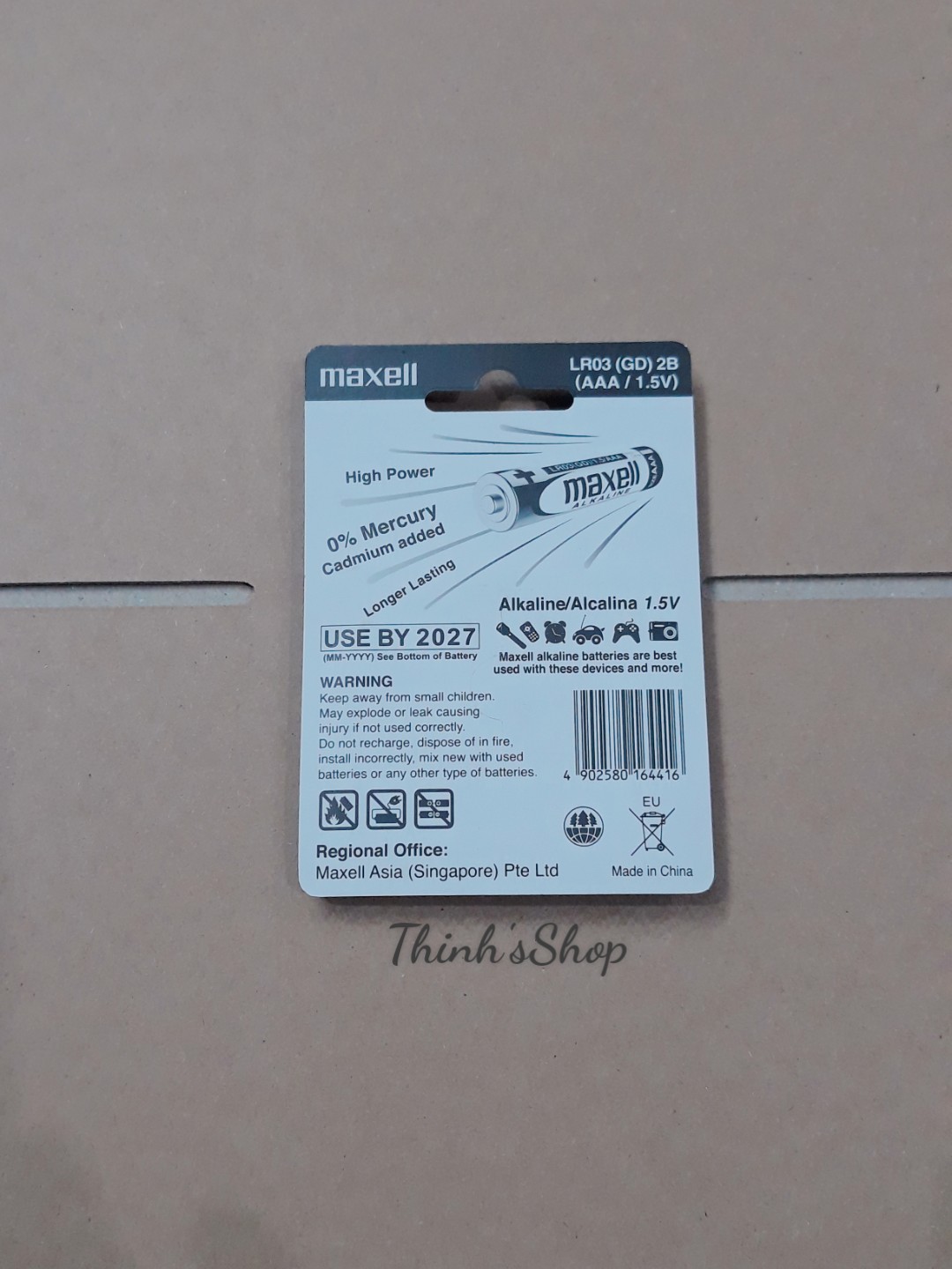 Vỉ 2 pin đũa AAA 1.5V Maxell Alkaline chính hãng dùng cho máy đo huyết áp, chuột vi tính, remote