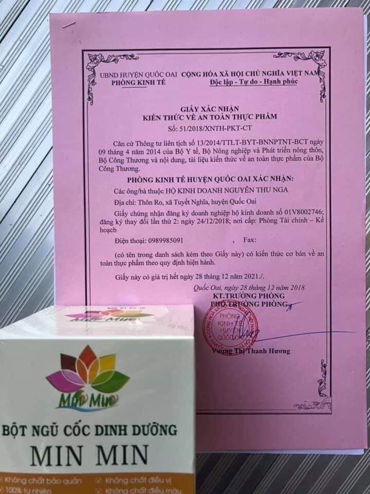 [HCM]Ngũ cốc lợi sữa Min Min 500 gram