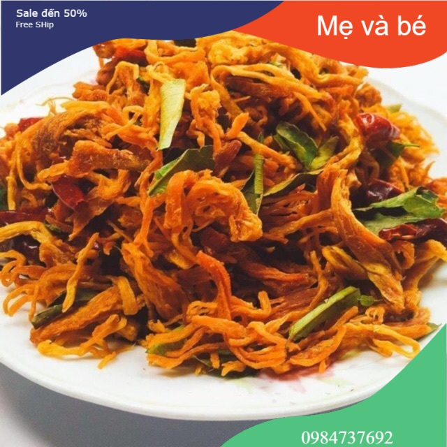 100g khô gà cay lá chanh dai ngon hàng mới đậm vị