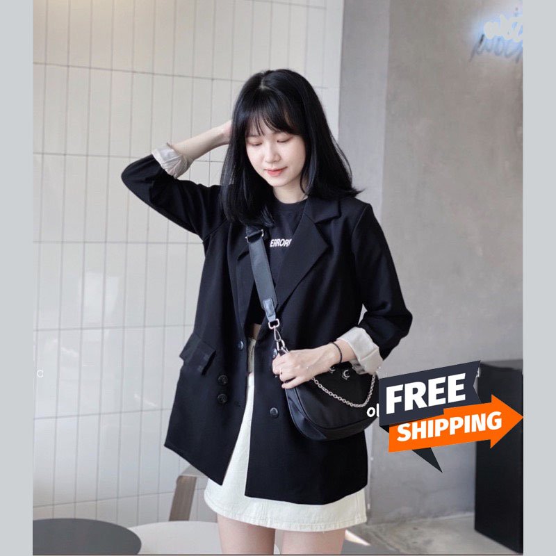 [Lấy mã giảm thêm 30%]ÁO BLAZER HÀN QUỐC 2 LỚP TÚI NẮP (ảnh thật/sẵn/có video)