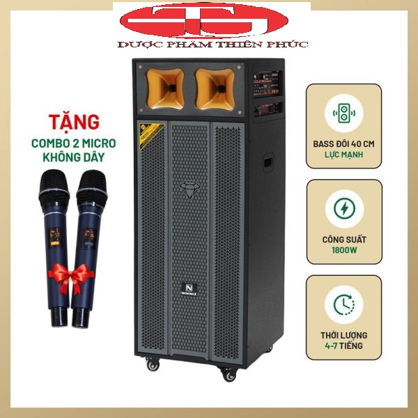 [HCM] Loa Kéo Bình Bass Đôi Nanomax Pro-803C 1800w Bass 40cm x2 Karaoke - Hàng Chính Hãng -  Echo sai gon audio