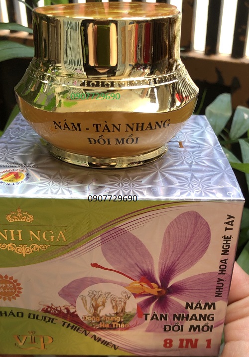 Kem Linh Nga nám tàn nhang đồi mồi 8 in 1 40g
