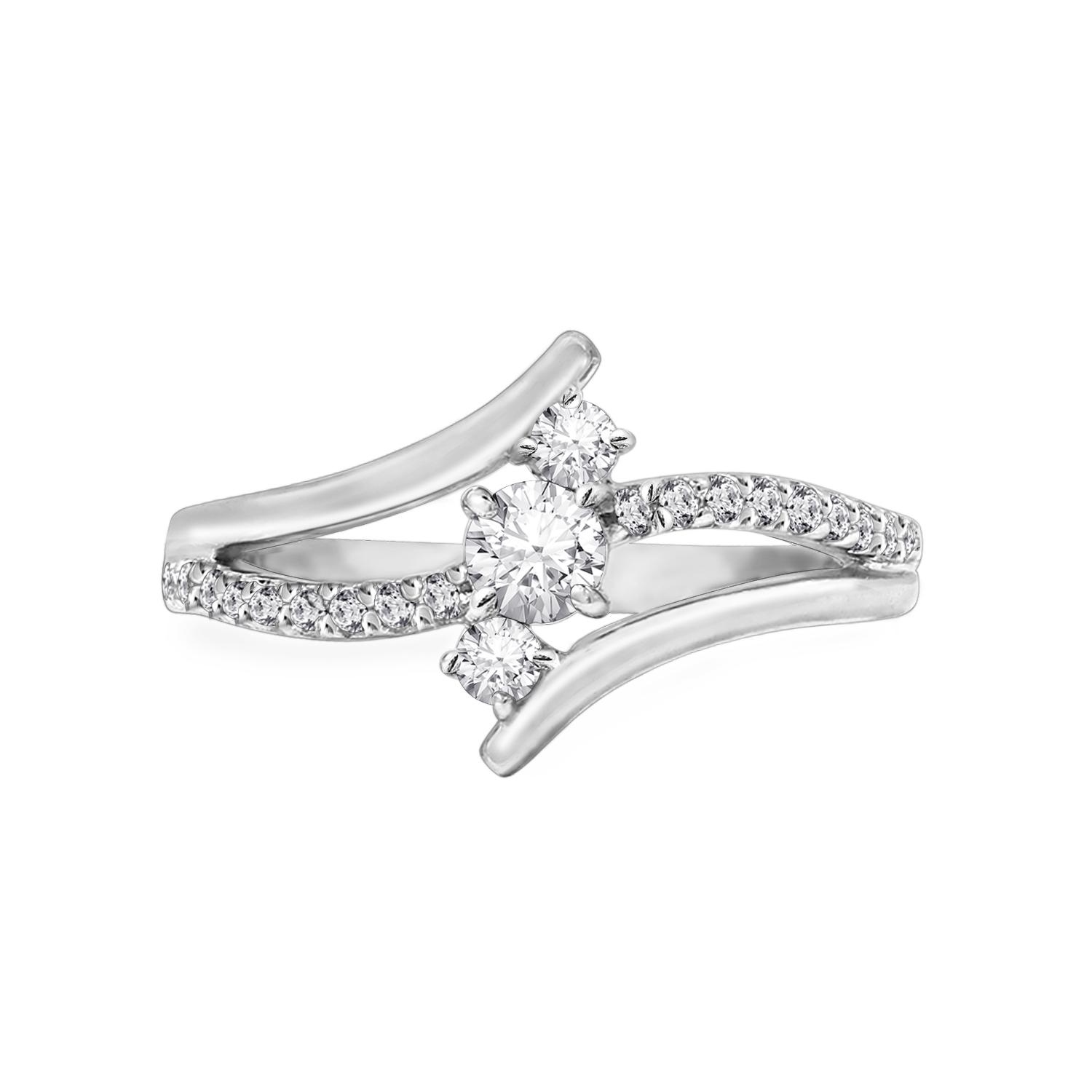 Nhẫn nữ Adore Jadmire bạc 925 cao cấp mạ Platinum đính đá Swarovski® trắng size 6