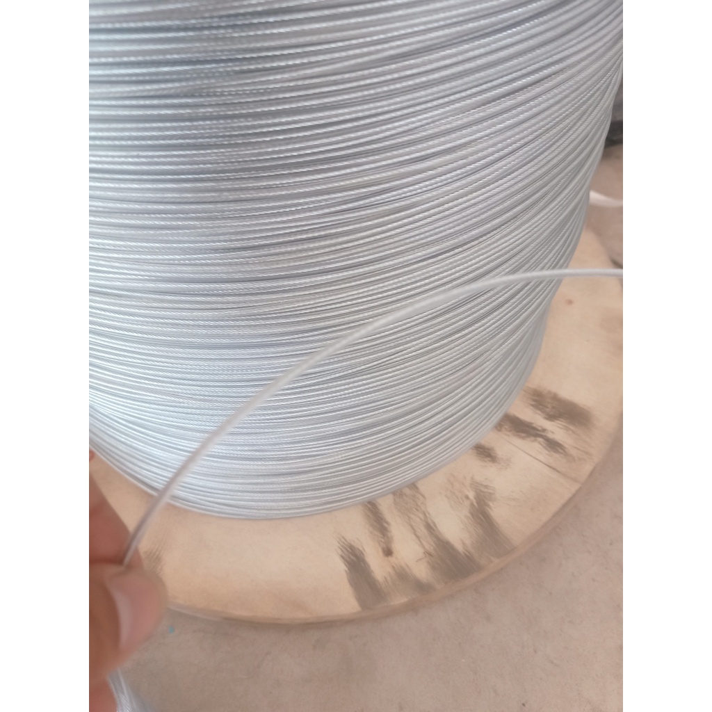 100 Mét cáp bọc nhựa 2mm làm dây phơi quần áo,trang trí nhà cửa.