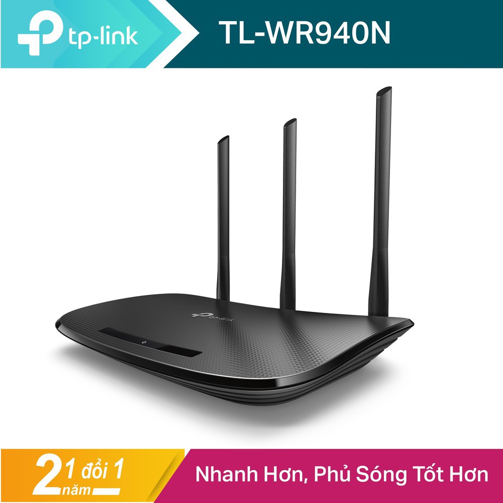 Phát wifi bộ phát Wifi Tplink WR 940n 450mbps - 3anten- hàng chính hãng 100% bảo hành 2 năm sản phẩm tốt chất lượng cao cam kết hàng giống mô tả