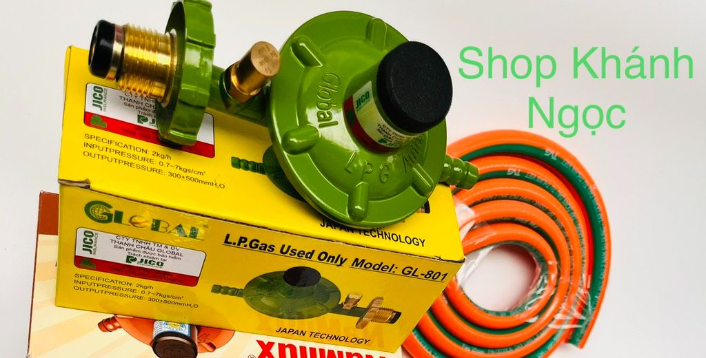 Bộ Van Dây Gas Tự Ngắt gas phổ thông ( lắp bình xám) = cổ dê