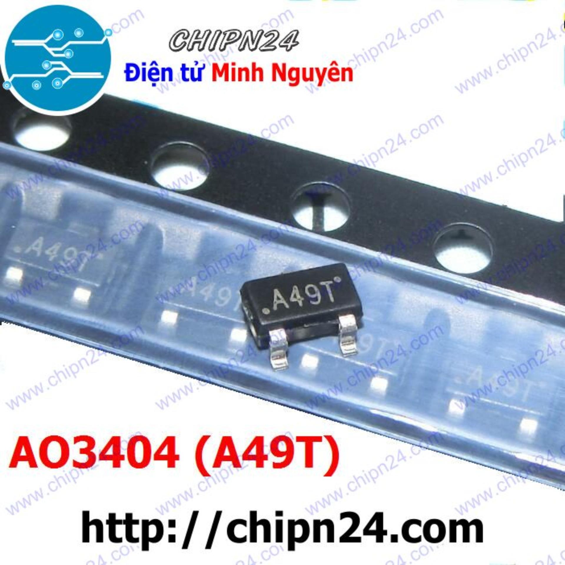 [10 con] (KX) Mosfet Dán AO3404 SOT23-3 (A49T) 5A 20V Kênh N (SMD Dán) (3404)