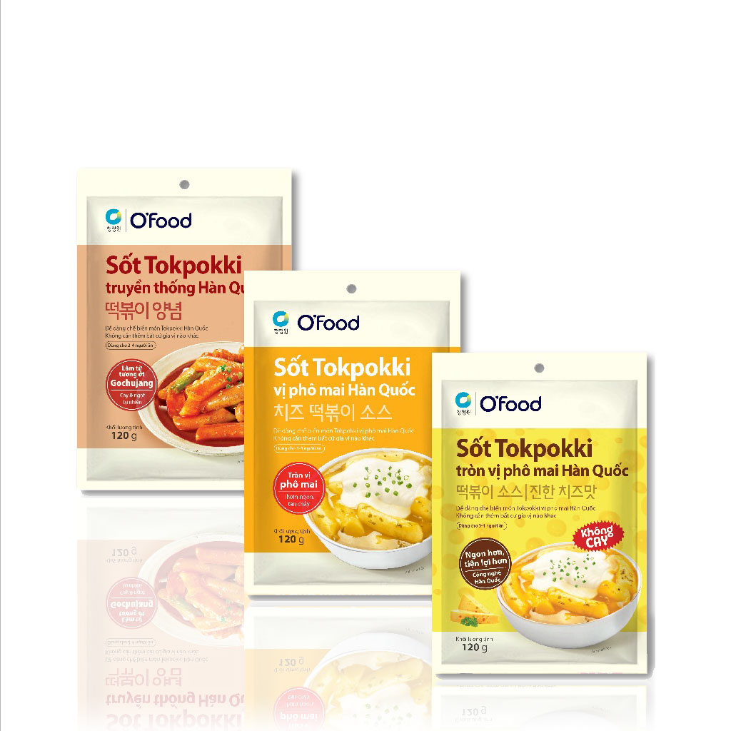 Sốt Tokbokki Tokpokki Hàn Quốc O Food 120g, Vị Truyền Thống Và Phô Mai Cay