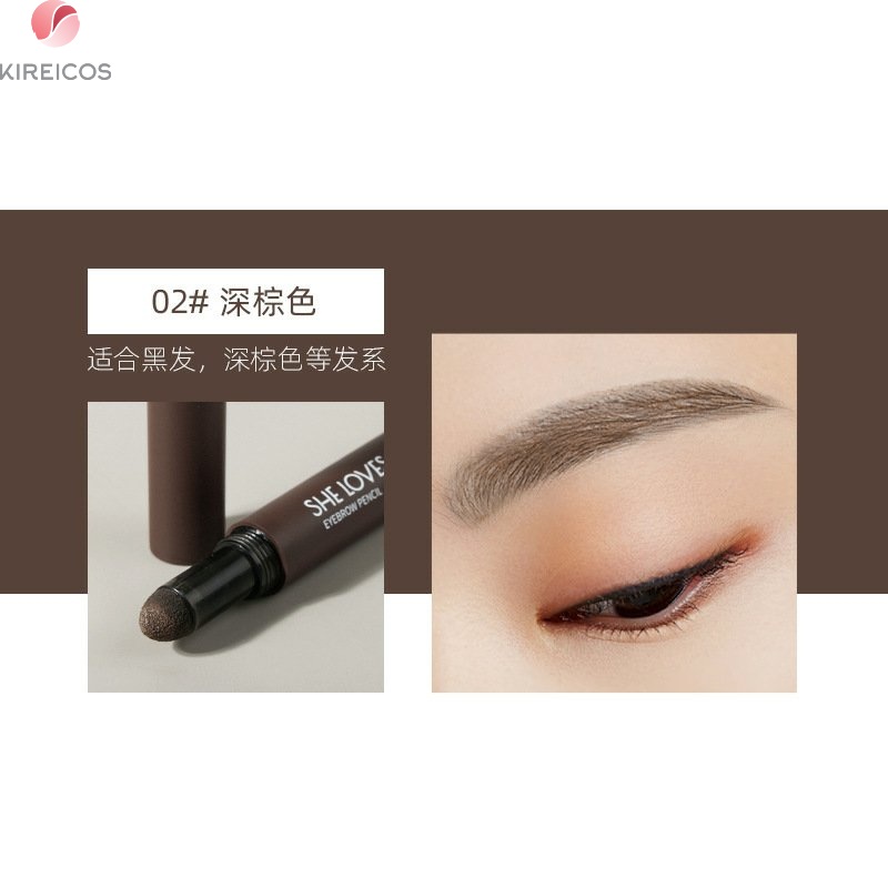 Cây bột kẻ mày chống nước she loves 2 đầu lâu trôi cao cấp tặng khung kẻ mày - kireicos