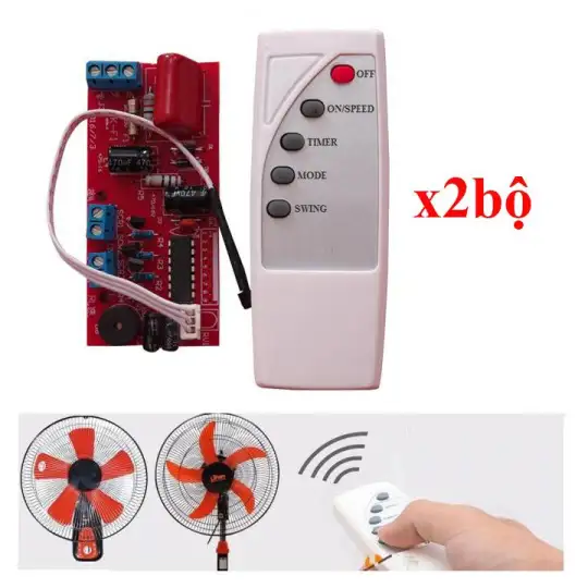 Combo 02 Bộ mạch điều khiển quạt từ xa bản tiếng anh