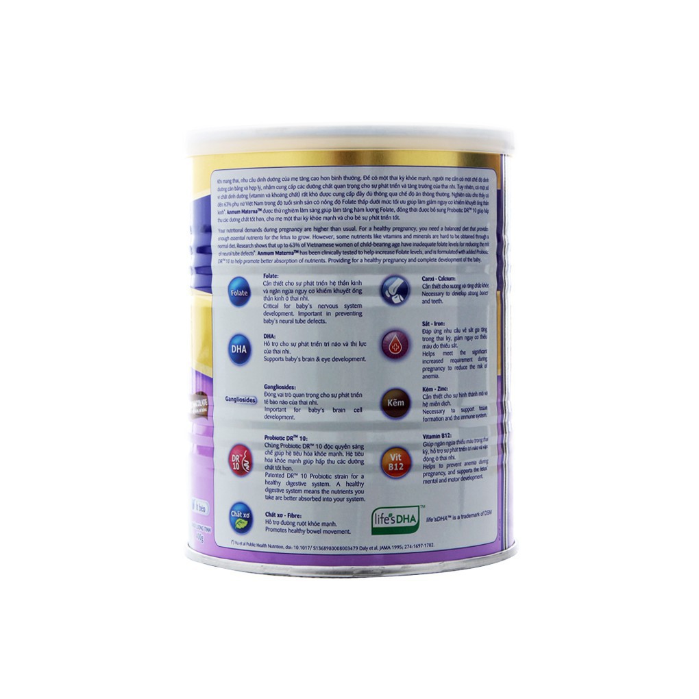 Sữa Bột Anmum Materna Hương Chocolate 800g
