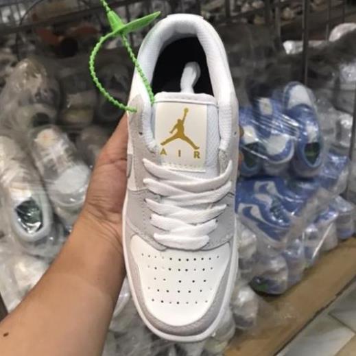 Giày thể thao, giày jordan 1 xám xanh FULL BOX + BILL giày jordan 1 ghi xám paris hàng cực chất