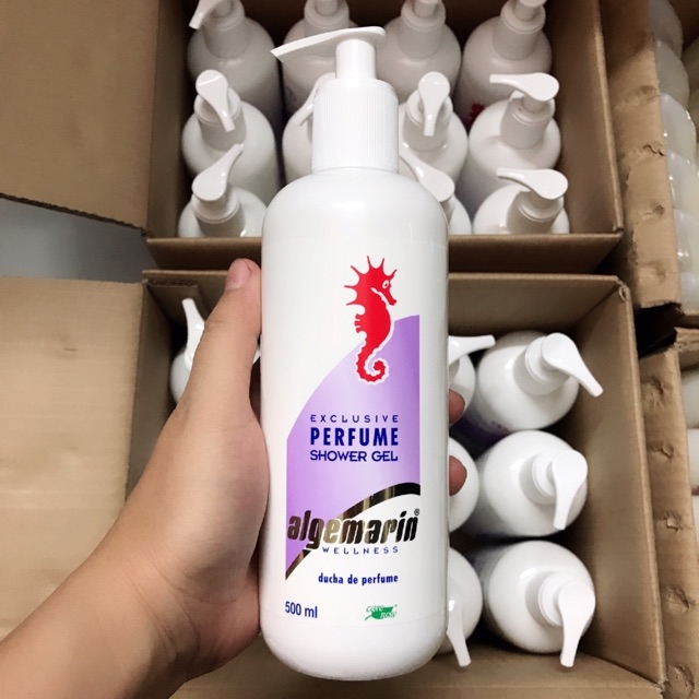 Sữa Tắm Cá Ngựa ALGEMARIN Perfume Chai Vòi 500ML ĐỨC rất thơm