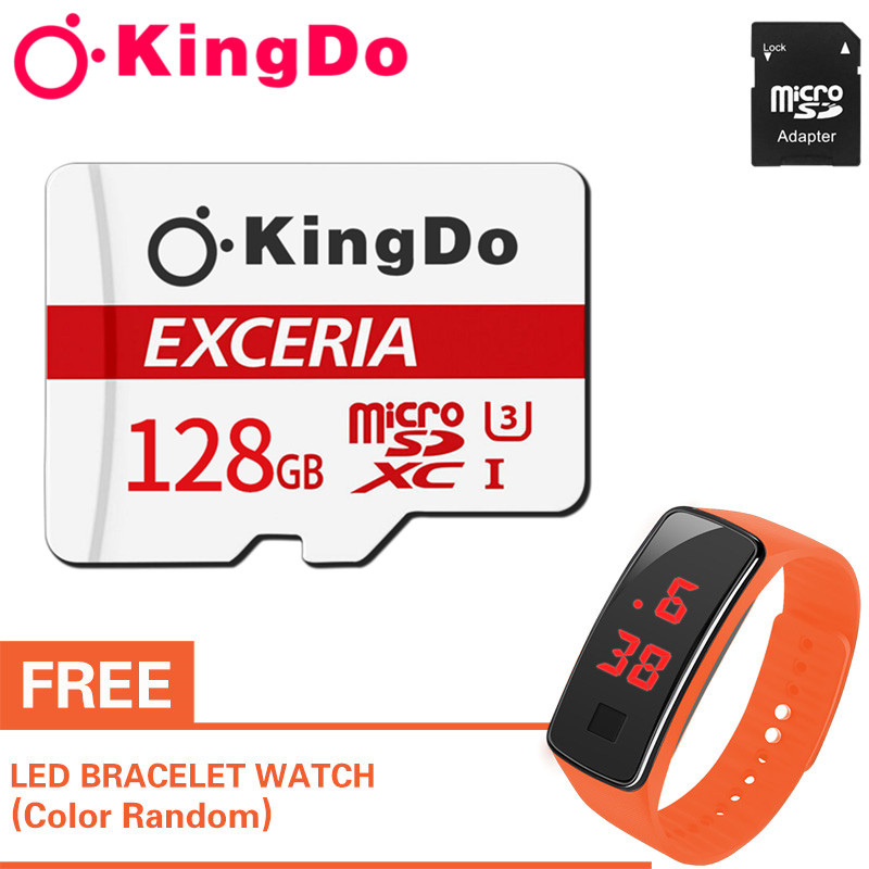 128GB  Memory Micro SD Card HC Class 10 128G + Reader  Đồng hồ LED quà tặng