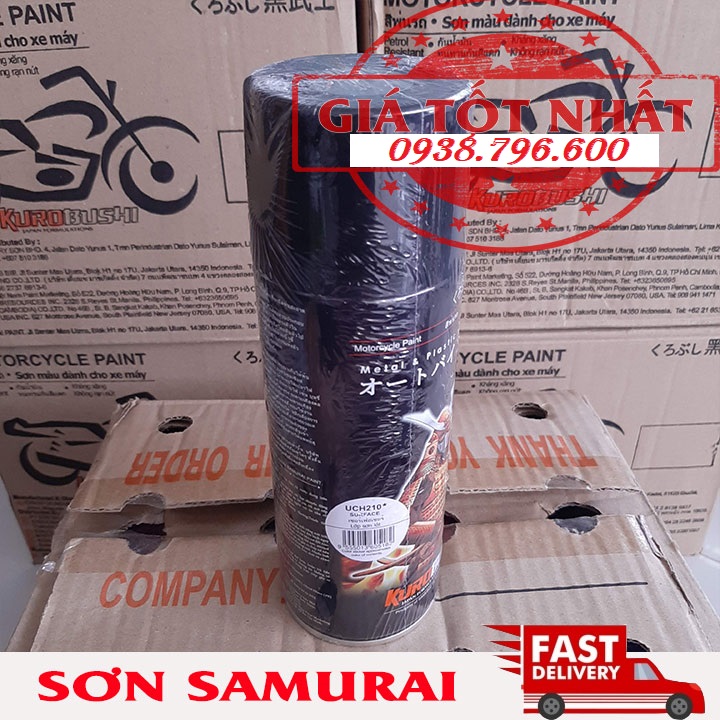 Sơn samurai combo màu đen nhám 109A-UCH210-128A