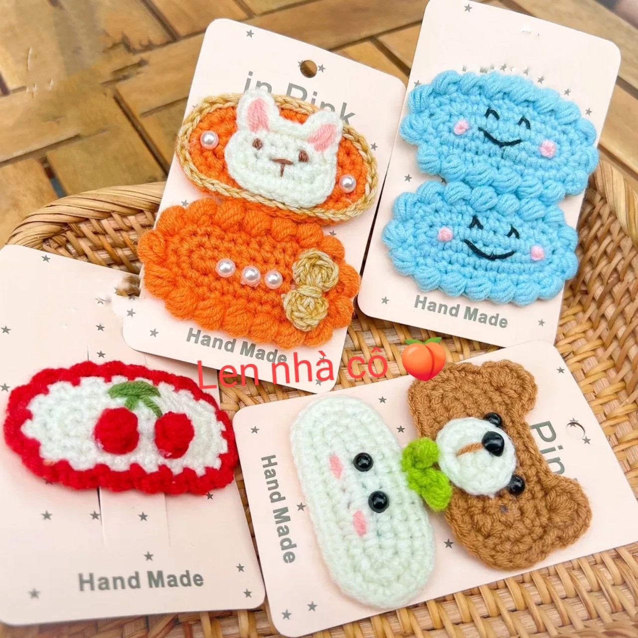 [ Handmade ] KẸP TÓC LEN NHIỀU MẨU