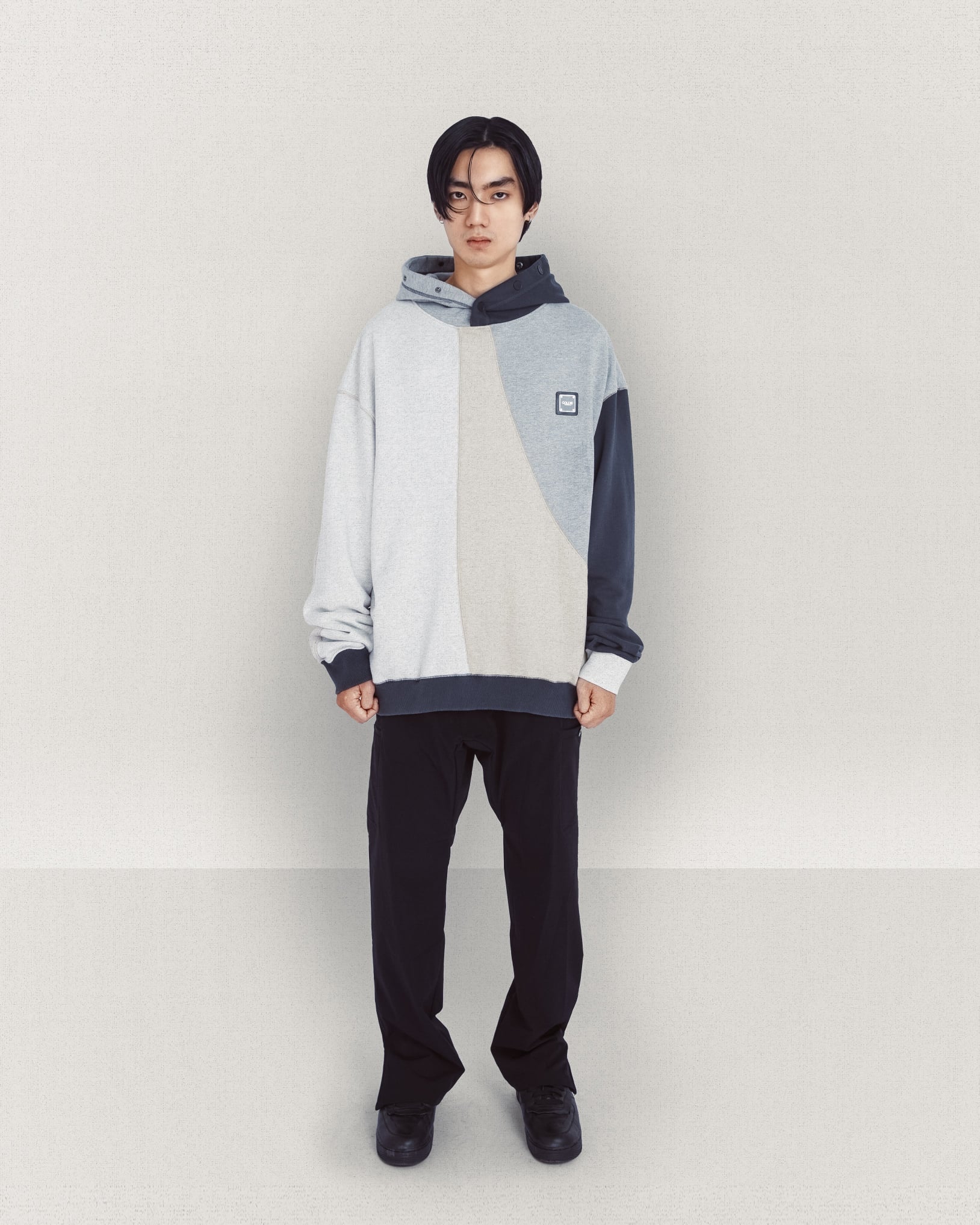 MULTICOLOR PANELED HOODIE