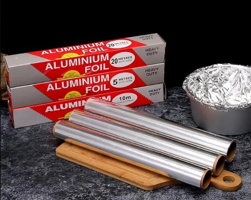 Cuộn Giấy Bạc Bọc Thực Phẩm Aluminium Cao Cấp (dài 5m) - Giấy Bạc Nướng Cao Cấp Dày Kích Thước 5M Dùng Cho Lò Nướng Và Nồi Chiên Không Dầu