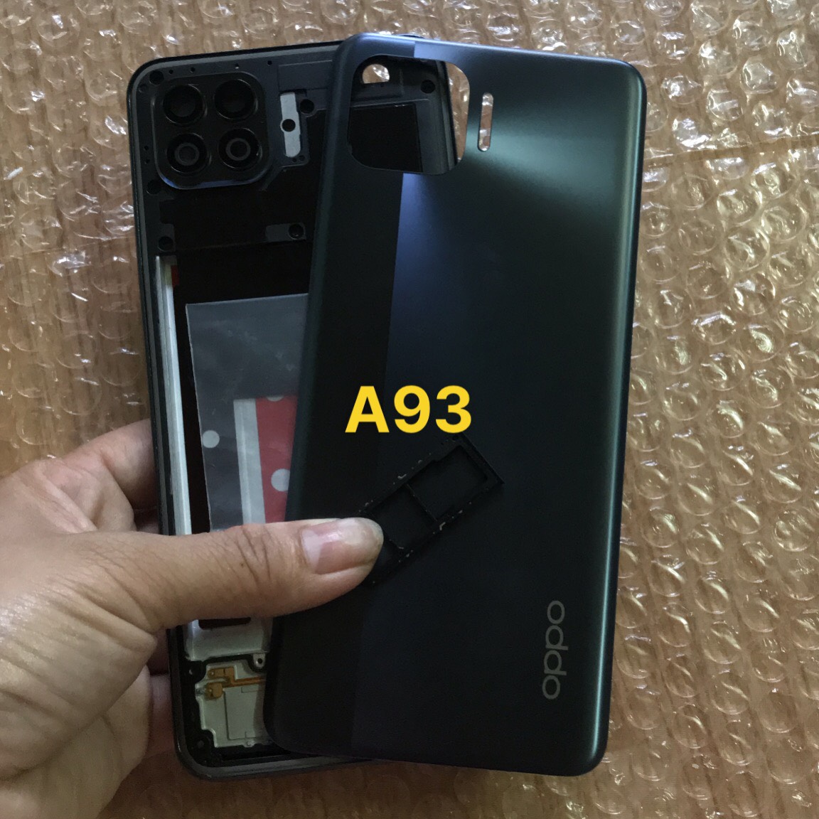 Bộ vỏ Oppo A93 zin (kèm kính camera .nút bấm)