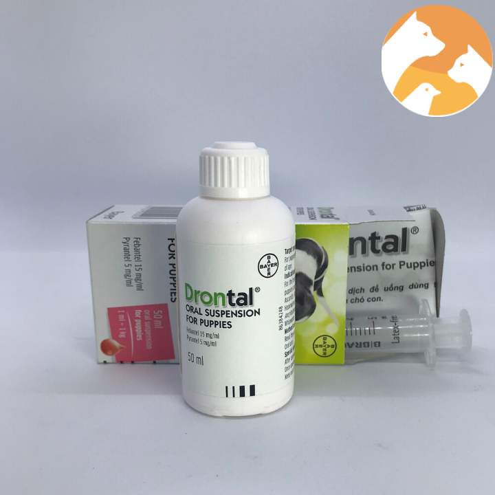 Drontal [50 ml] xổ giun nước dạng uống cho chó con