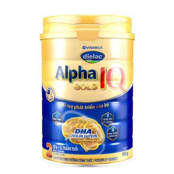Alpha Gold 2 - Sữa Bột Dielac Alpha Gold IQ 2 900g (Số 2, 6-12 tháng, 900g)