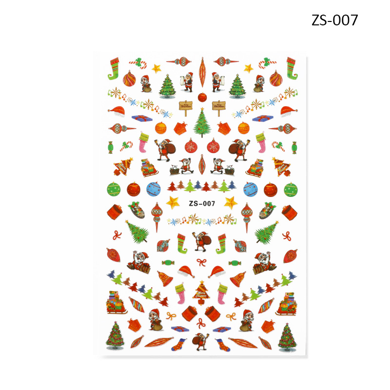 Sticker Trang Trí Móng Noel Siêu Đẹp ZS1
