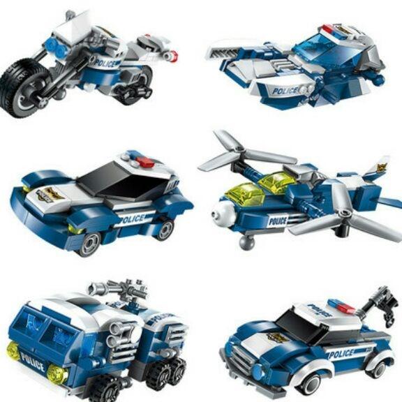 Bộ lắp ráp Lego 6 in 1 mô hình cảnh sát không gian.