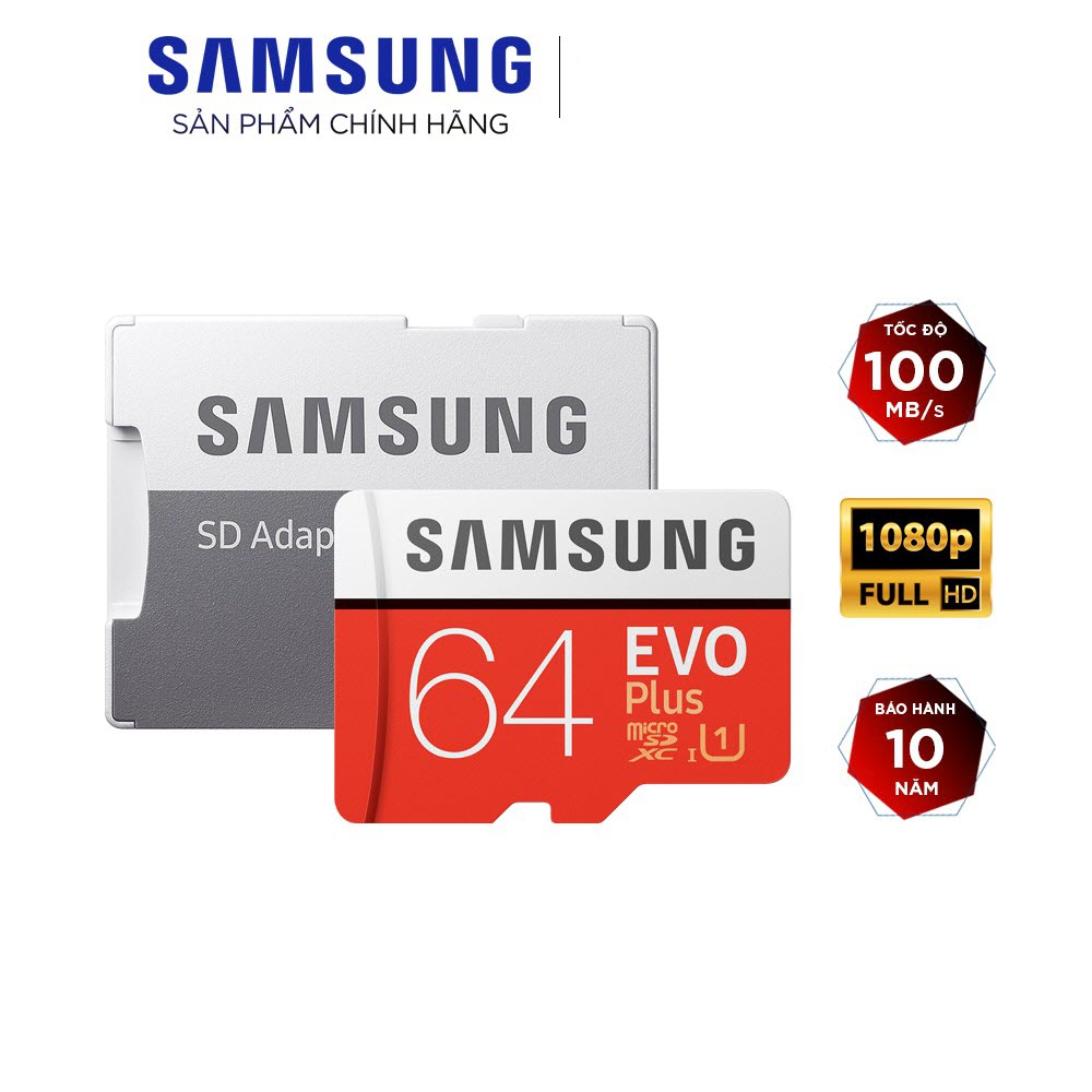 [Best Seller] Thẻ nhớ MicroSDXC Samsung Plus 64GB