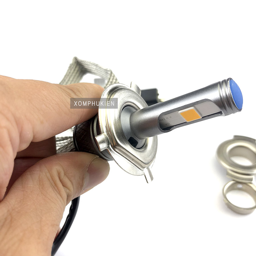 Đèn Pha Led 2 Tim H4 Ánh Sáng Trắng [ 1 Chiếc ]