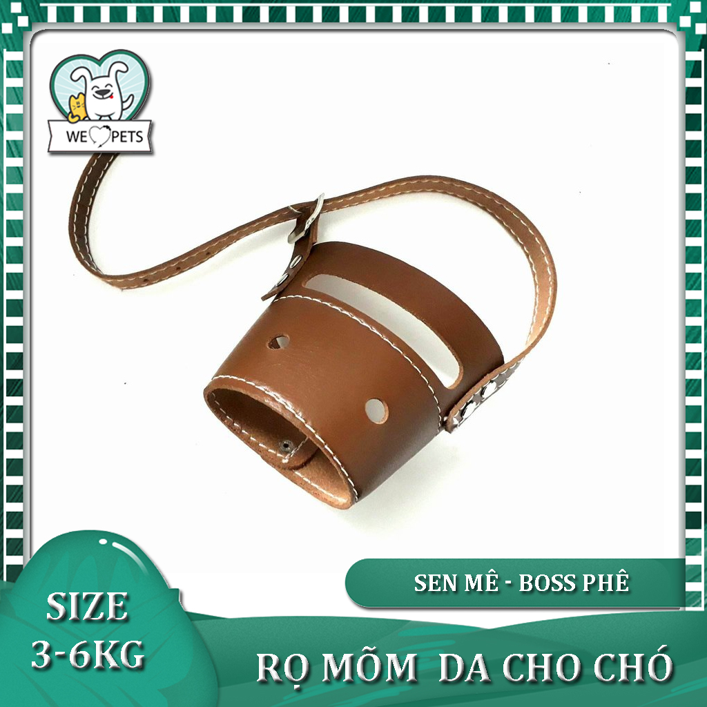 HN- Rọ mõm chó da loại mõm dài size 3-6kg - Lida Pet Shop