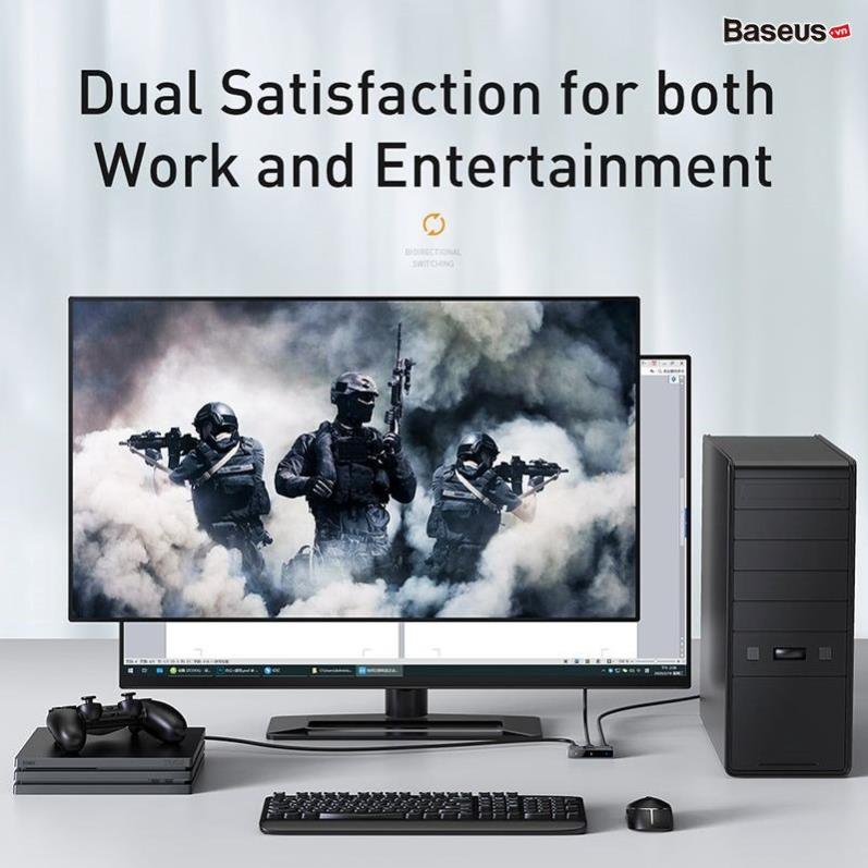 Thiết bị chia cổng HDMI 2 chiều Baseus Matrix HDMI Splitter