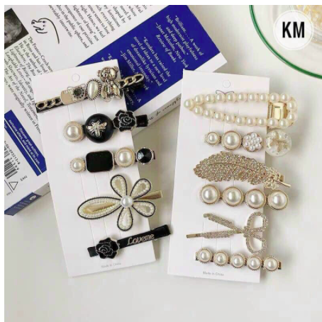 Set 5 Kẹp Tóc Tiêu Thư Sang Chảnh ( Màu Đen