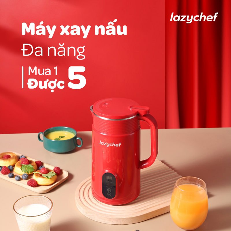 Máy xay nấu đa năng lazychef - máy làm sữa hạt lazychef dung tích 800ml / 1200ml