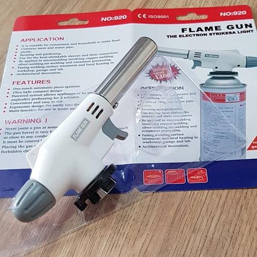 Dụng Cụ Khò Gas Đánh Lửa Tự Động Dùng Với Lon Gas Mini Trắng Chuyên Dùng Mồi Lửa Hoặc Nướng Bánh