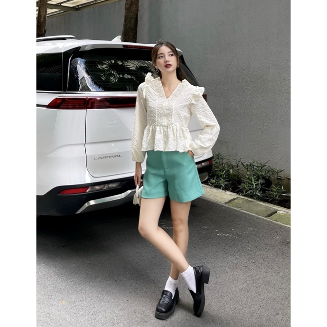 MIỀU_ÁO KIỂU CỔ V TAY DÀI SHANE