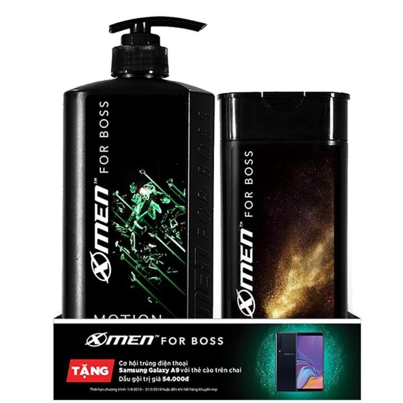 Dầu gội nước hoa X-Men For Boss Motion - Mùi hương năng động phóng khoáng 650g (tặng kèm Dầu gội nước hoa X-Men for Boss Luxury 150g) giá rẻ