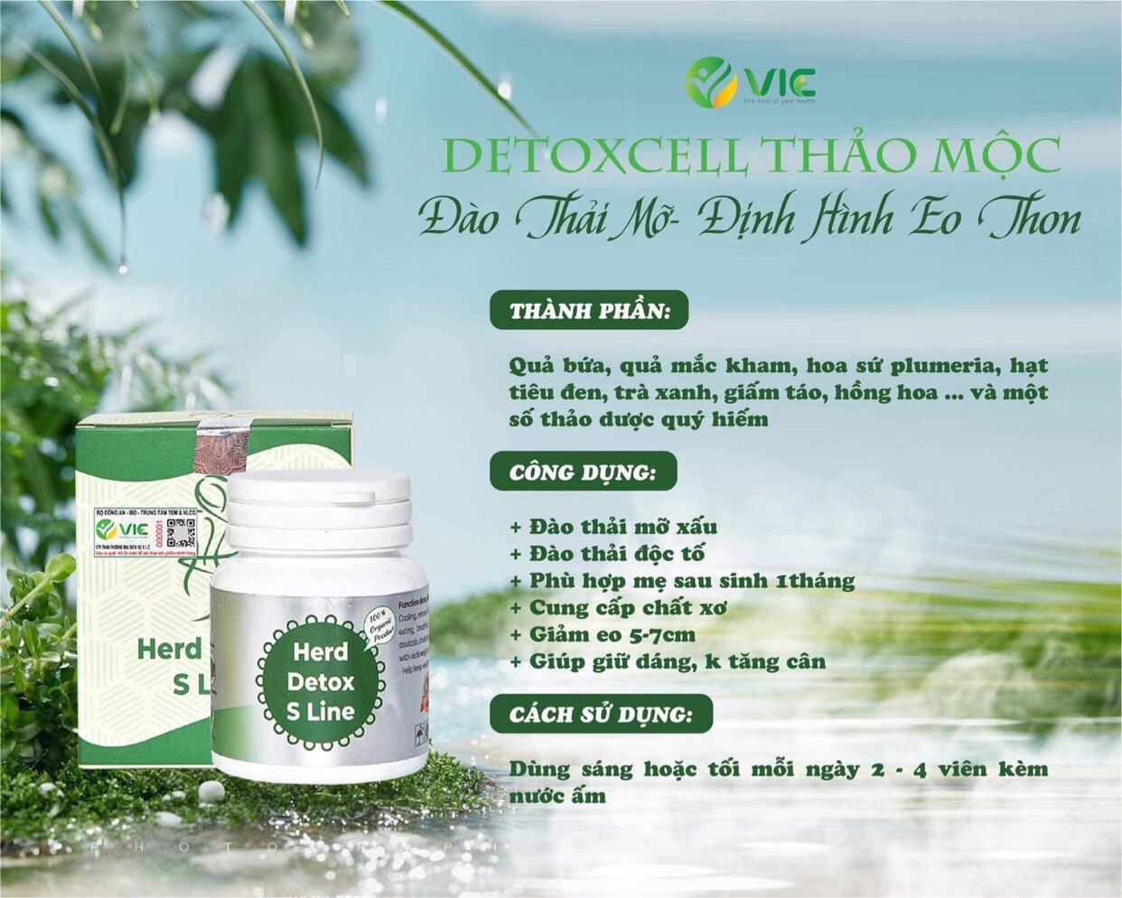 Detox SLine giảm mỡ bụng, đánh tan mỡ bụng