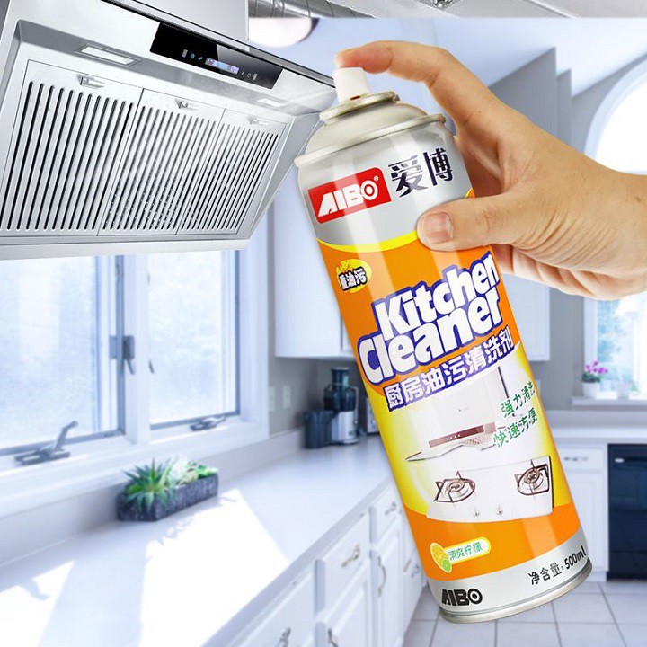 Bình xịt bọt tuyết tẩy rửa siêu sạch màu cam kitchen cleaner nhà bếp 500ml Chai Xịt Tẩy Rửa Đa Năng Kitchen Cleaner 500ml – Tẩy Rửa Nhà Bếp Dạng Bọt