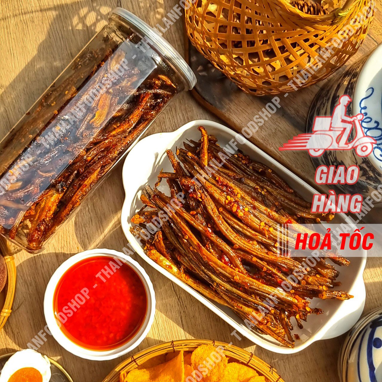 Khô Cá Kèo Sate Ram Giòn Ăn Liền - Lon 250Gram