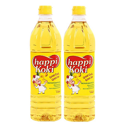 Combo 4 Chai Dầu Ăn Happi Koki 1L