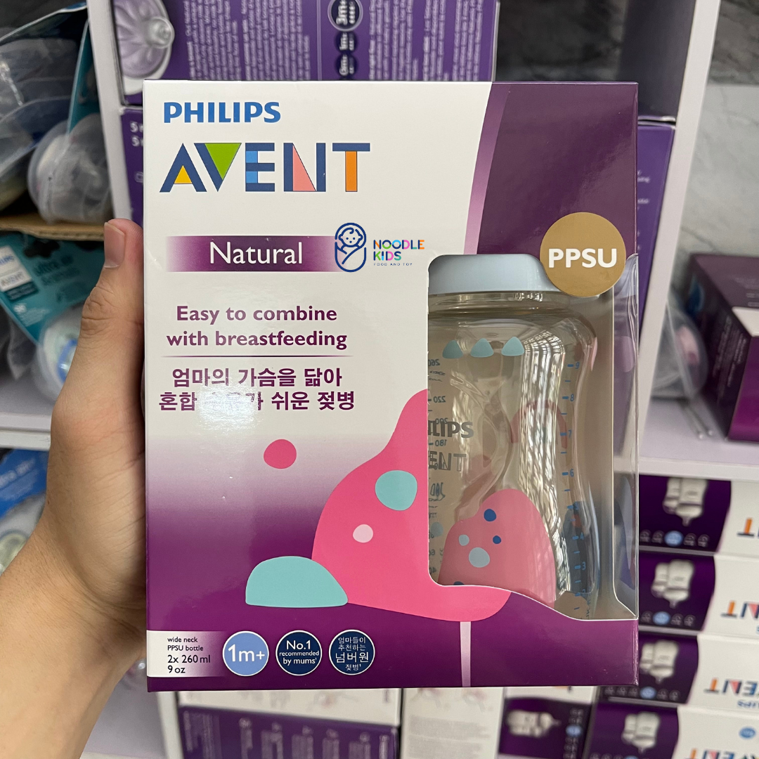 Bình sữa Avent Natural PPSU 125ml 260ml 330ml [Được chọn núm 0 - Y][CHÍNH HÃNG]