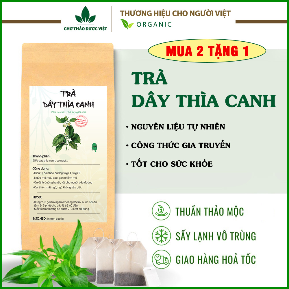 Trà dây thìa canh ( Giúp hạ đường huyết, giảm biến chứng bệnh tiểu đường ) - Chợ thảo dược việt